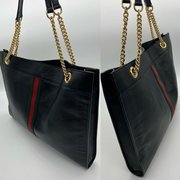 Authentic Gucci black calf leather Rajah large tote - Picture 7 of 17